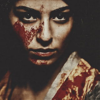 Lampfall Occultation style, Midjourney V7: photographic portrait of female protagonist