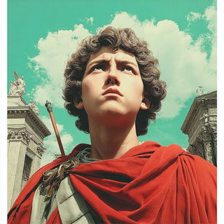 Titanoscape style, Midjourney V7: classical 18th-century oil painting