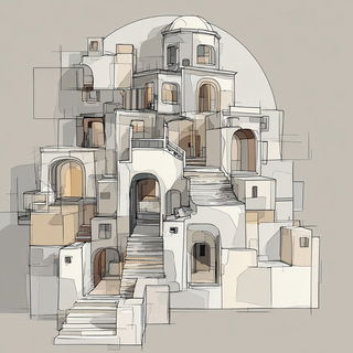 Stairhorn style, Midjourney V7: abstract 3D render