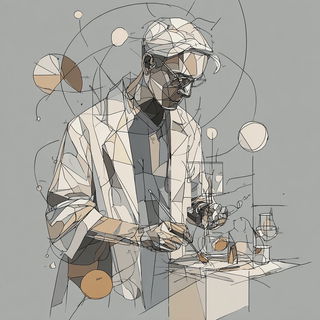 Stairhorn style, Midjourney V7: editorial illustration for popular scientific magazine cover