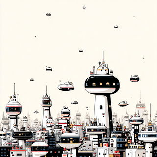 Tessermon style, Midjourney V7: megacity with futuristic bioarchitecture