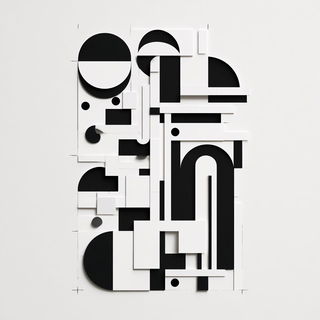 Linocut Geometry style, Midjourney V7: abstract 3D render