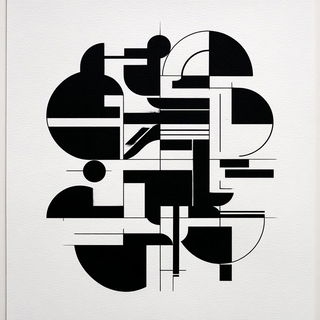 Linocut Geometry style, Midjourney V7: creative pattern composition