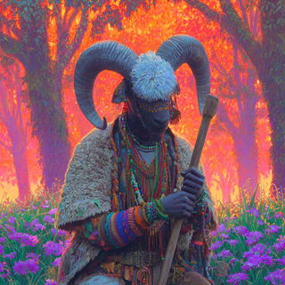 Fauveglow style, Midjourney V7: traditional folk art