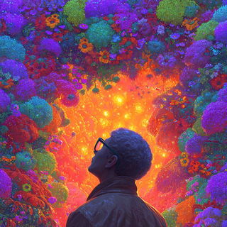 Fauveglow style, Midjourney V7: editorial illustration for popular scientific magazine cover