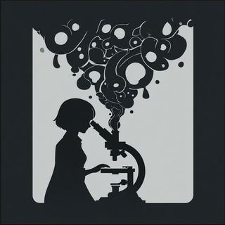 Silhouette Cantilever style, Midjourney V7: editorial illustration for popular scientific magazine cover