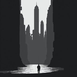 Silhouette Cantilever style, Midjourney V7: cinematic shot from sci-fi movie