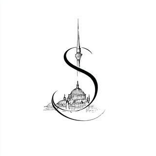 Prismarch style, Midjourney V7: bold minimalist logo design for Istanbul city municipal services