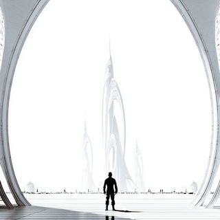 Prismarch style, Midjourney V7: cinematic shot from sci-fi movie