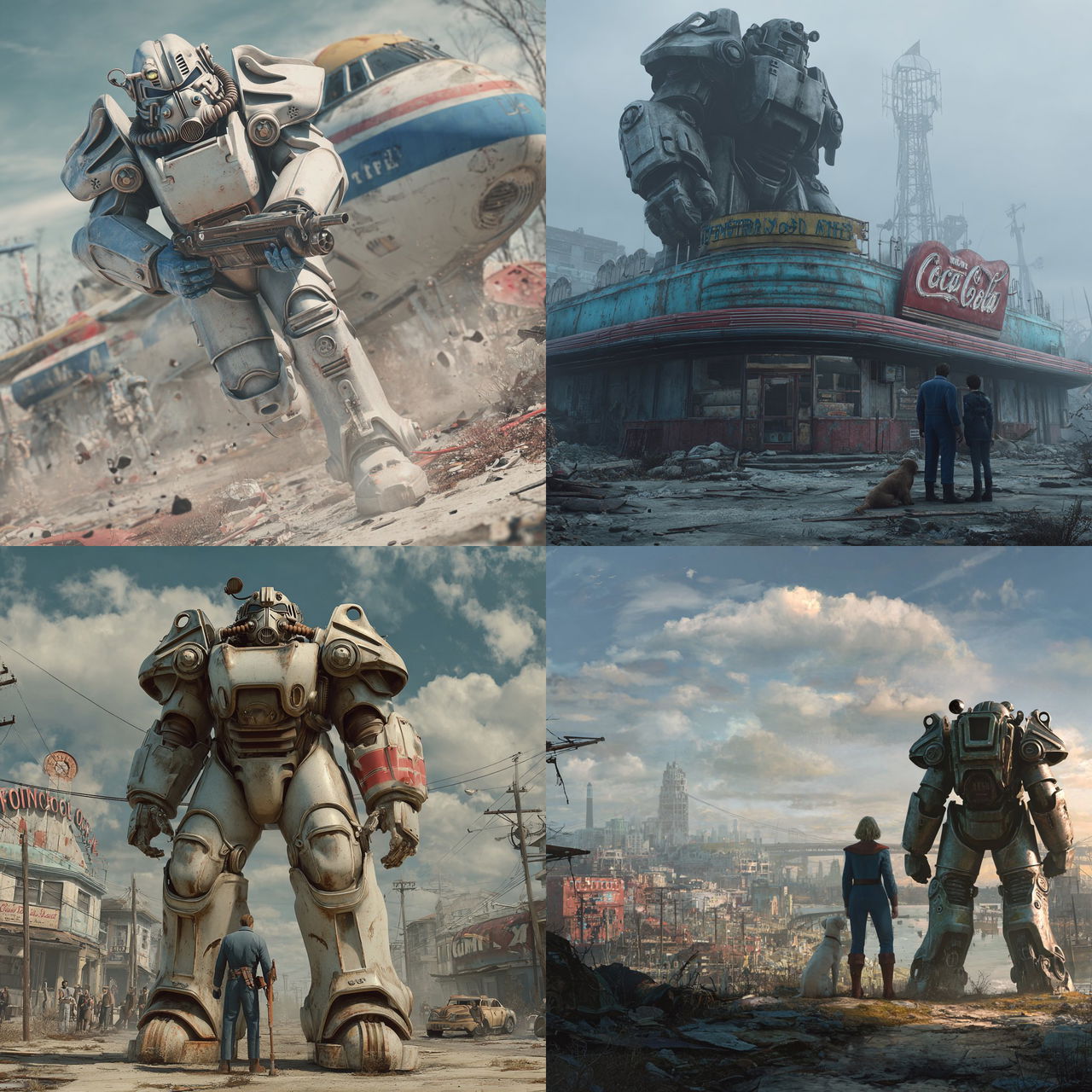 Fallout 4 style, Midjourney V7, render 1 of 4
