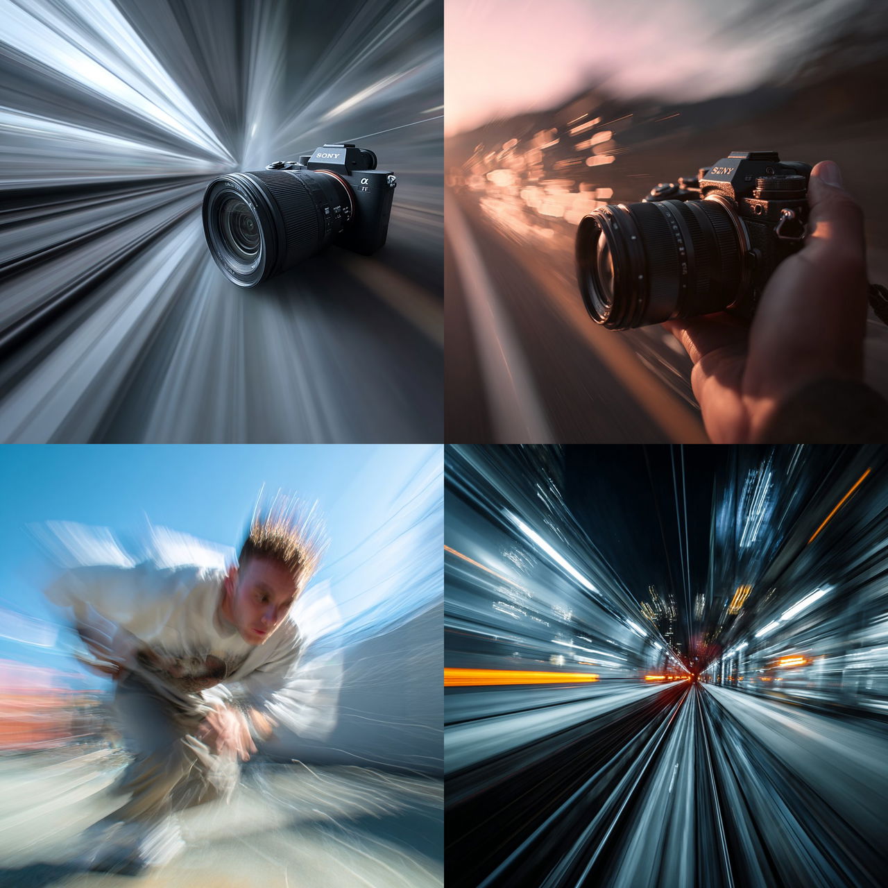 Fast shutter speed style, Midjourney V7, render 1 of 4