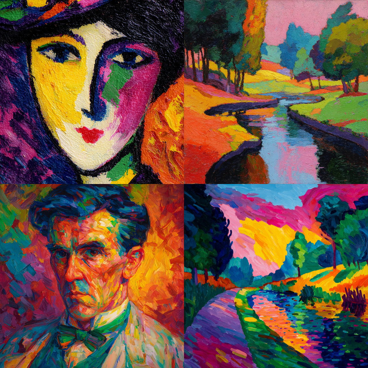 Fauvism style, Midjourney V7, render 1 of 4