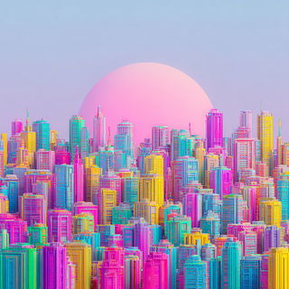 Marbleonirica style, Midjourney V7: megacity with futuristic bioarchitecture