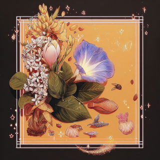 Botanarchic style, Midjourney V7: creative pattern composition