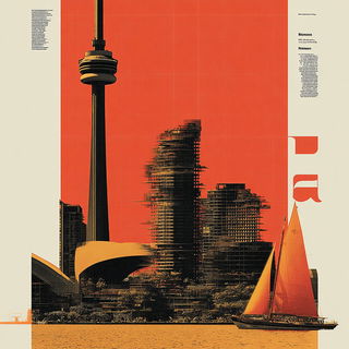 Tropicollage style, Midjourney V7: megacity with futuristic bioarchitecture