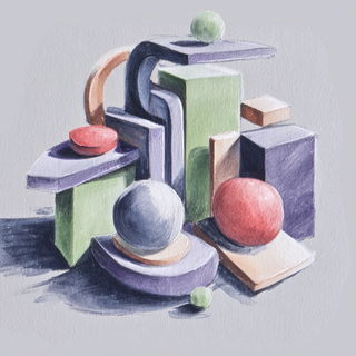 Mauvecollar style, Midjourney V7: abstract 3D render