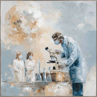 Weathercell style, Midjourney V7: editorial illustration for popular scientific magazine cover