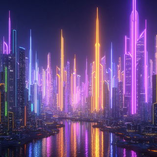 Neonhortic style, Midjourney V7: megacity with futuristic bioarchitecture