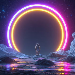 Neonhortic style, Midjourney V7: editorial illustration for popular scientific magazine cover