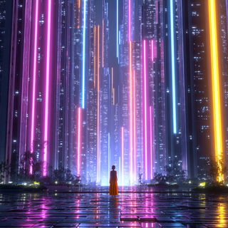Neonhortic style, Midjourney V7: cinematic shot from sci-fi movie