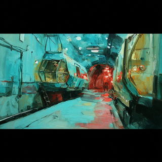 Impalpable City Stitch style, Midjourney V7: cinematic shot from sci-fi movie