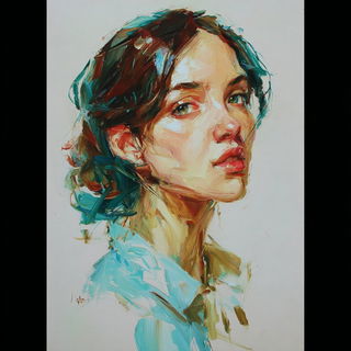 Impalpable City Stitch style, Midjourney V7: photographic portrait of female protagonist