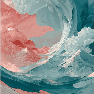 Larimar Driftpainting style, Midjourney V7: abstract 3D render