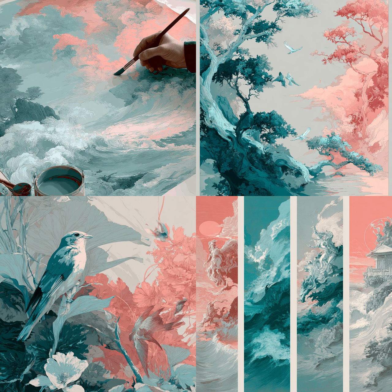 Larimar Driftpainting style, Midjourney V7, render 1 of 4