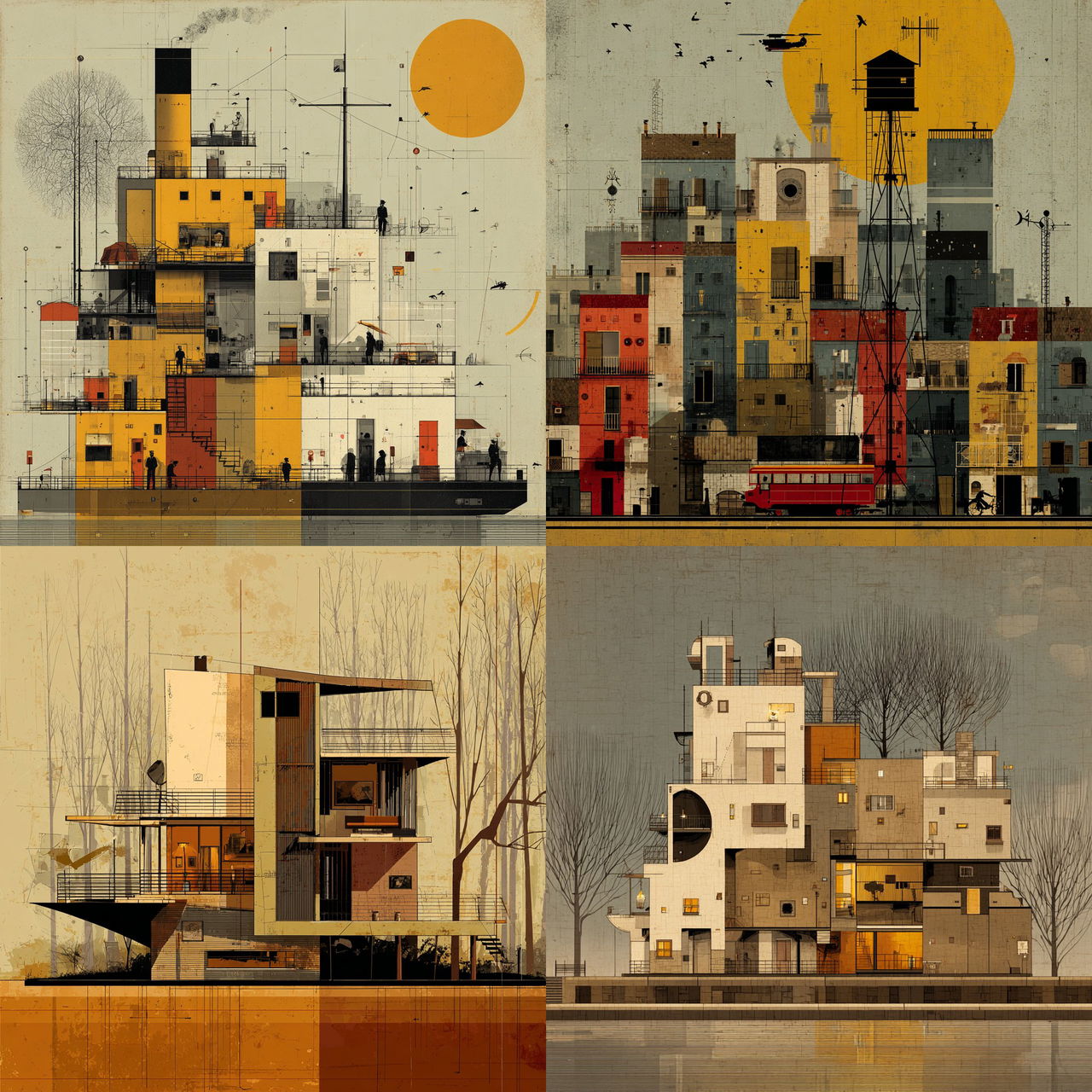 Federico Babina style, Midjourney V7, render 1 of 4