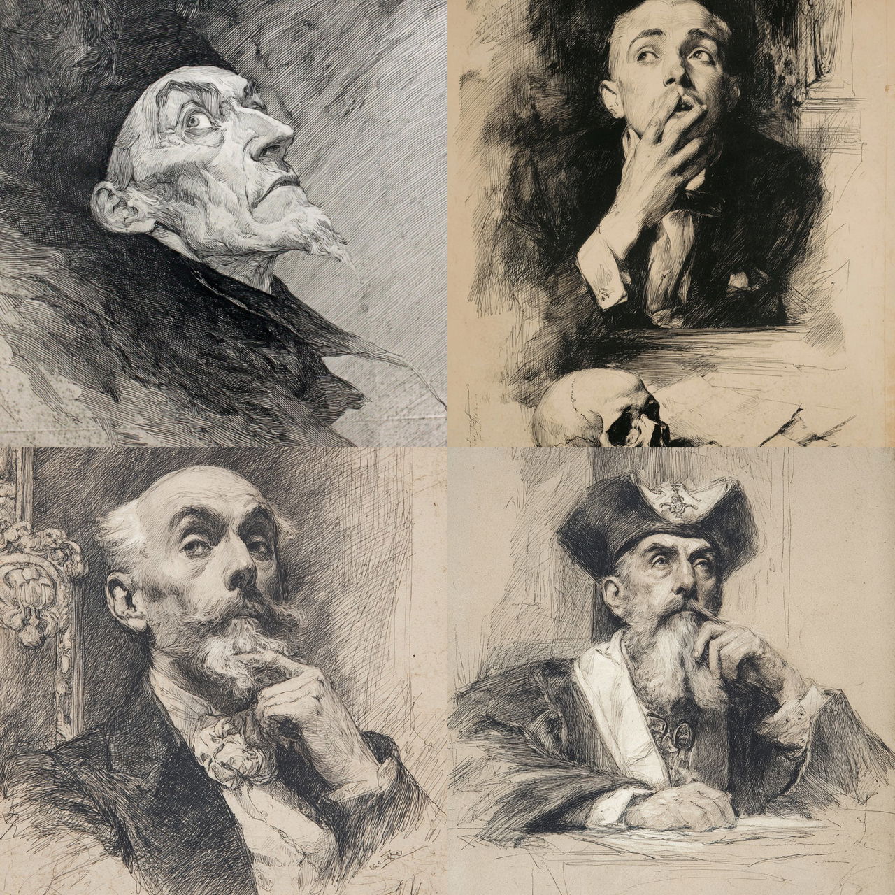 Felicien Rops style, Midjourney V7, render 1 of 4