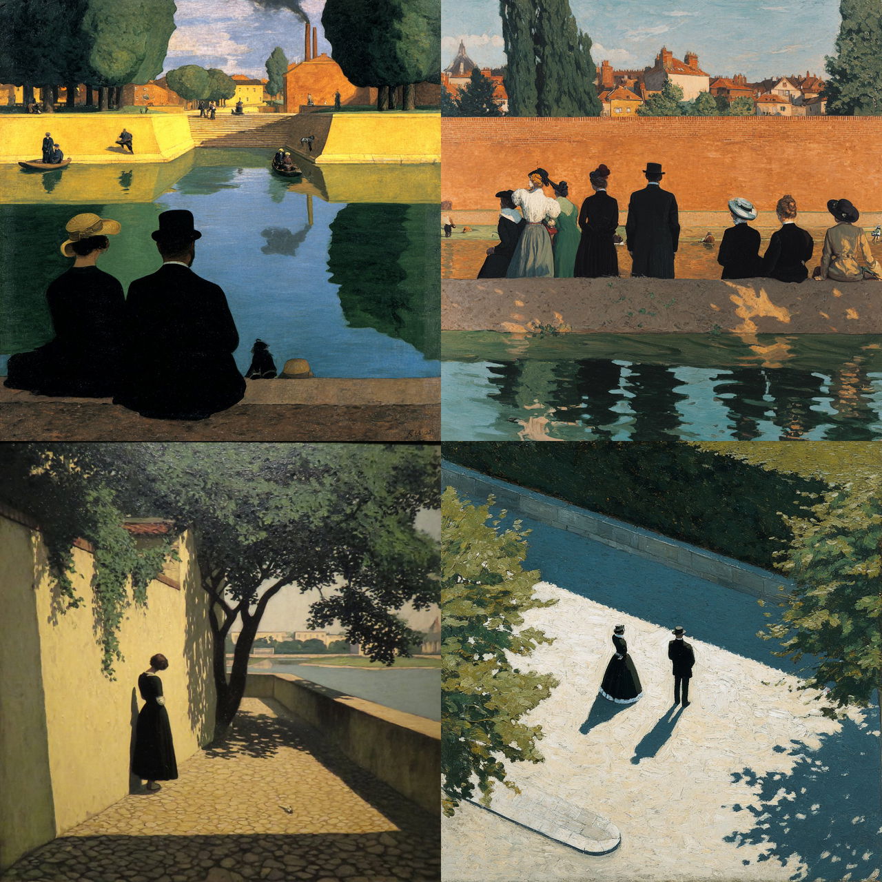 Felix Vallotton style, Midjourney V7, render 1 of 4