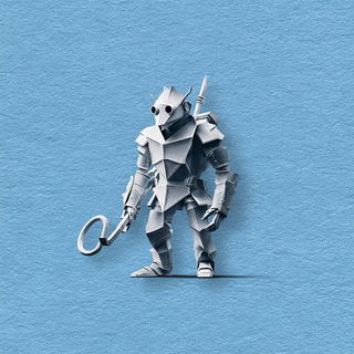 Icefolio style, Midjourney V7: concept art character design of retropunk steam knight