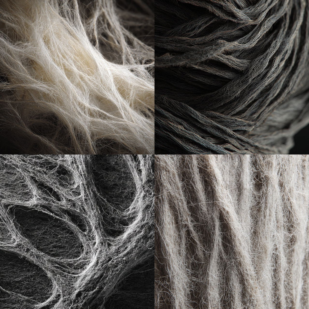 Fibrous texture style, Midjourney V7, render 1 of 4
