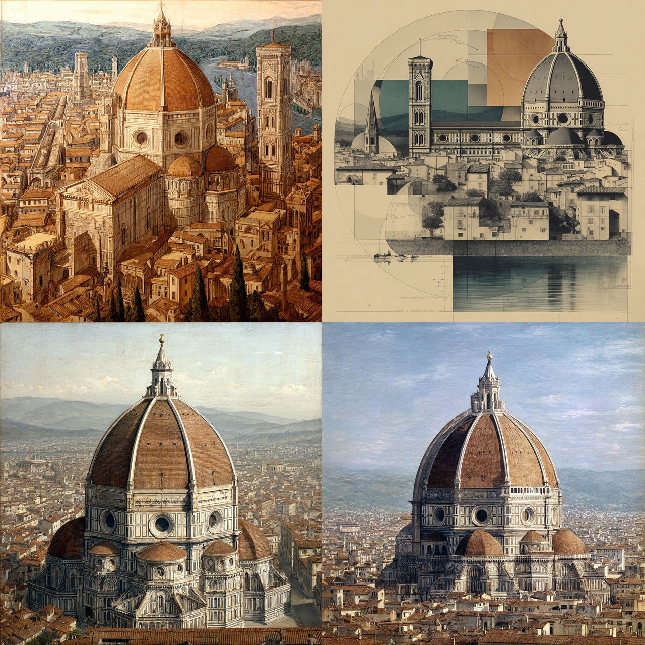 Filippo Brunelleschi style, Midjourney V7, render 1 of 4