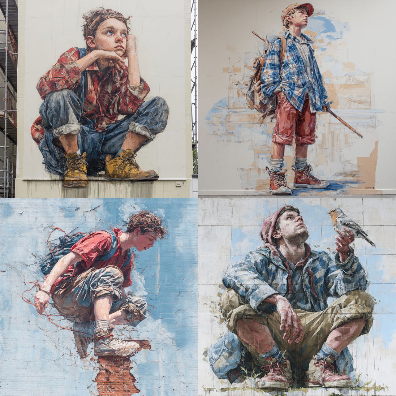 Fintan Magee style, Midjourney V7, render 1 of 4