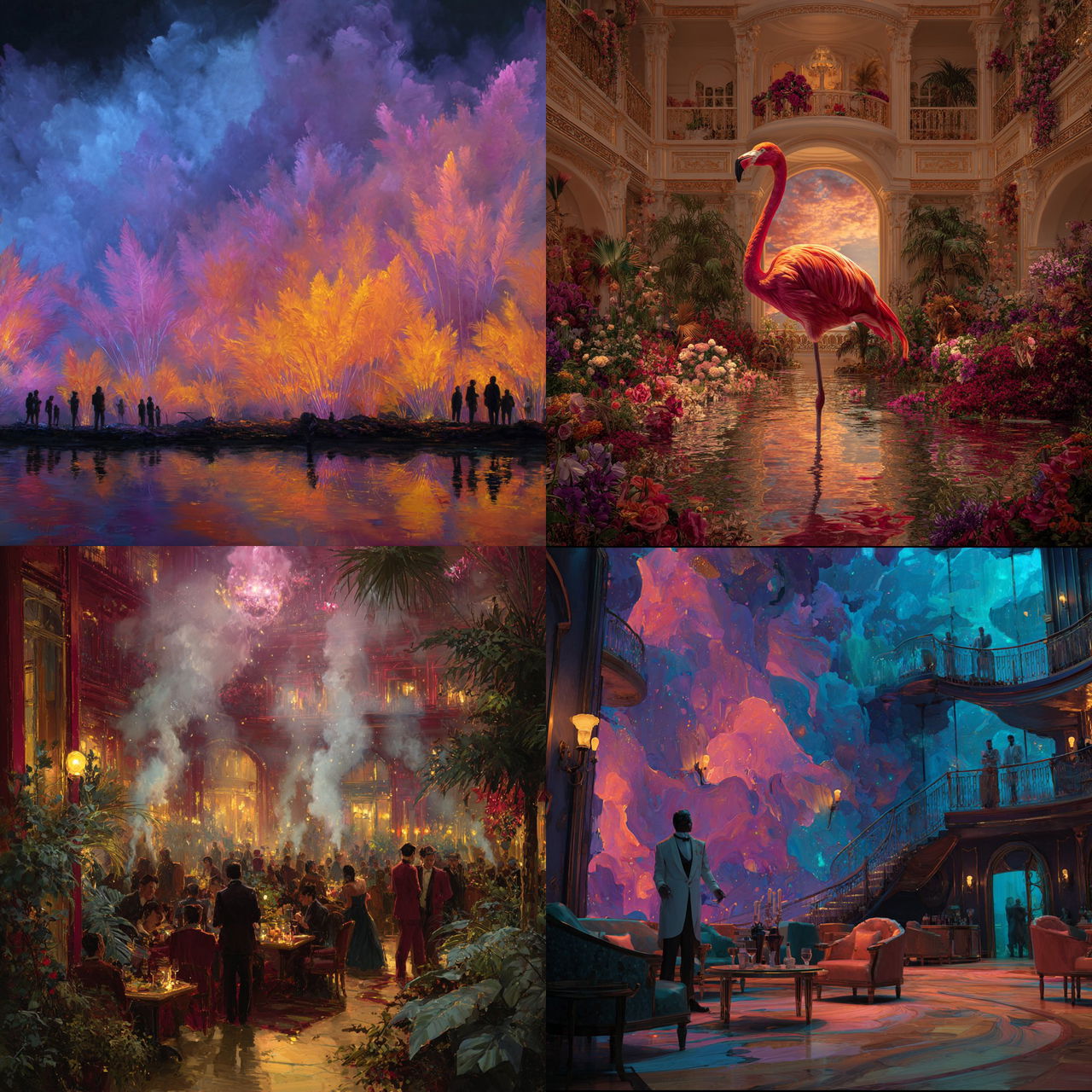 Flamboyant atmosphere  style, Midjourney V7, render 1 of 4