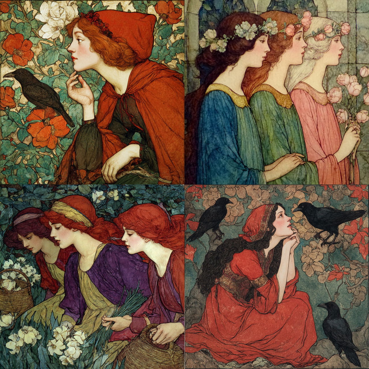 Florence Harrison style, Midjourney V7, render 1 of 4
