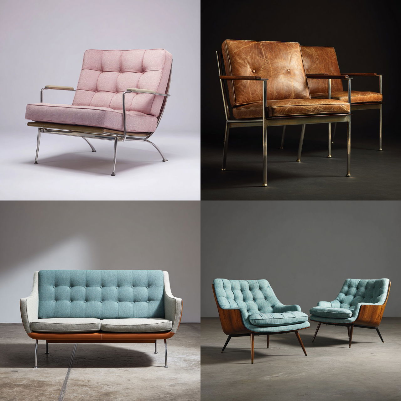 Florence Knoll style, Midjourney V7, render 1 of 4