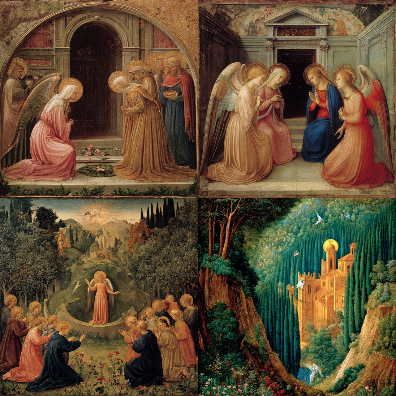 Fra Angelico style, Midjourney V7, render 1 of 4