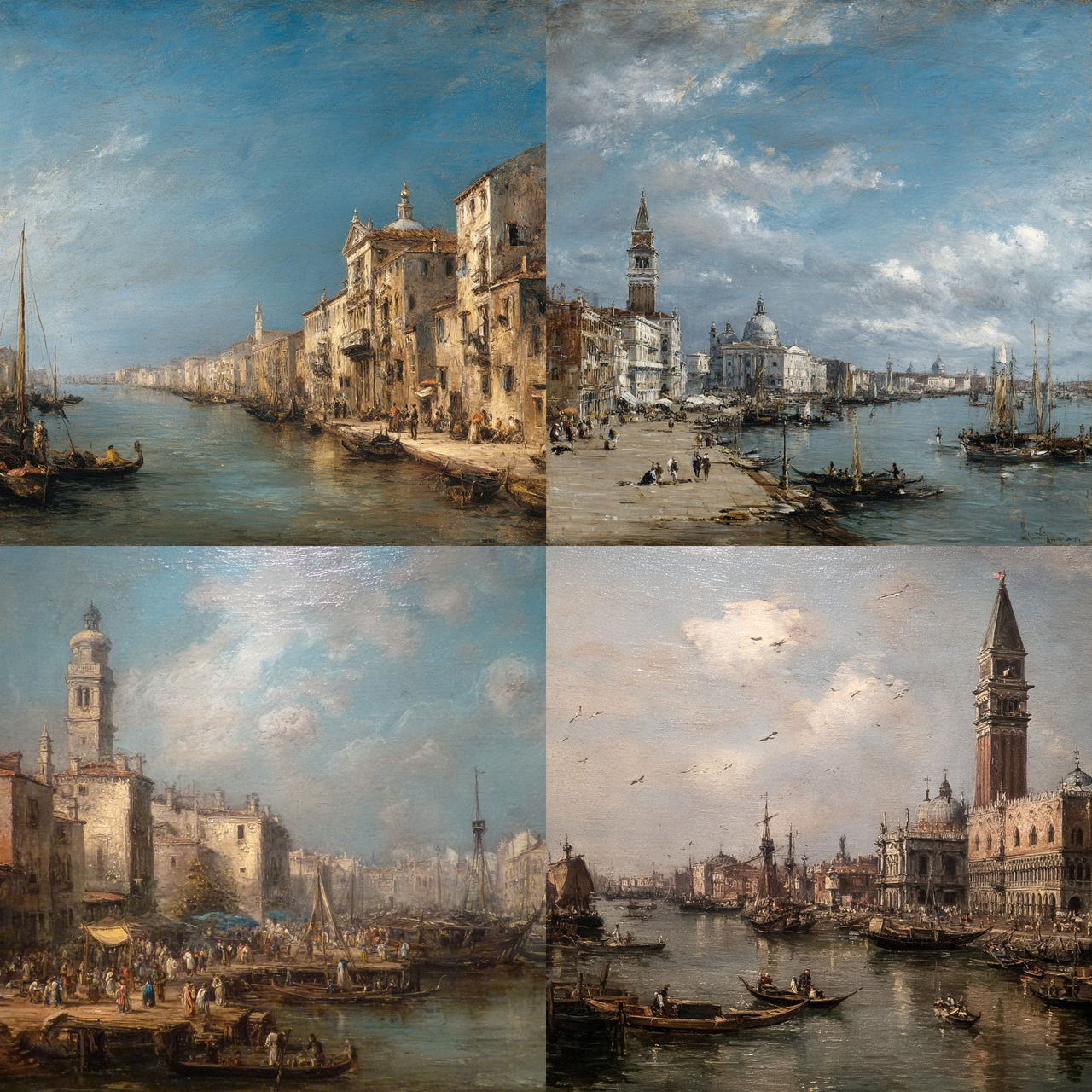 Francesco Guardi style, Midjourney V7, render 1 of 4