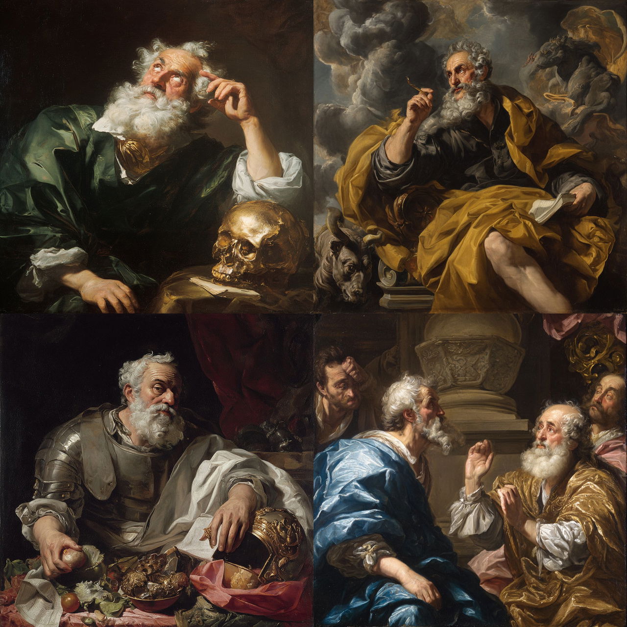 Francesco Solimena style, Midjourney V7, render 1 of 4