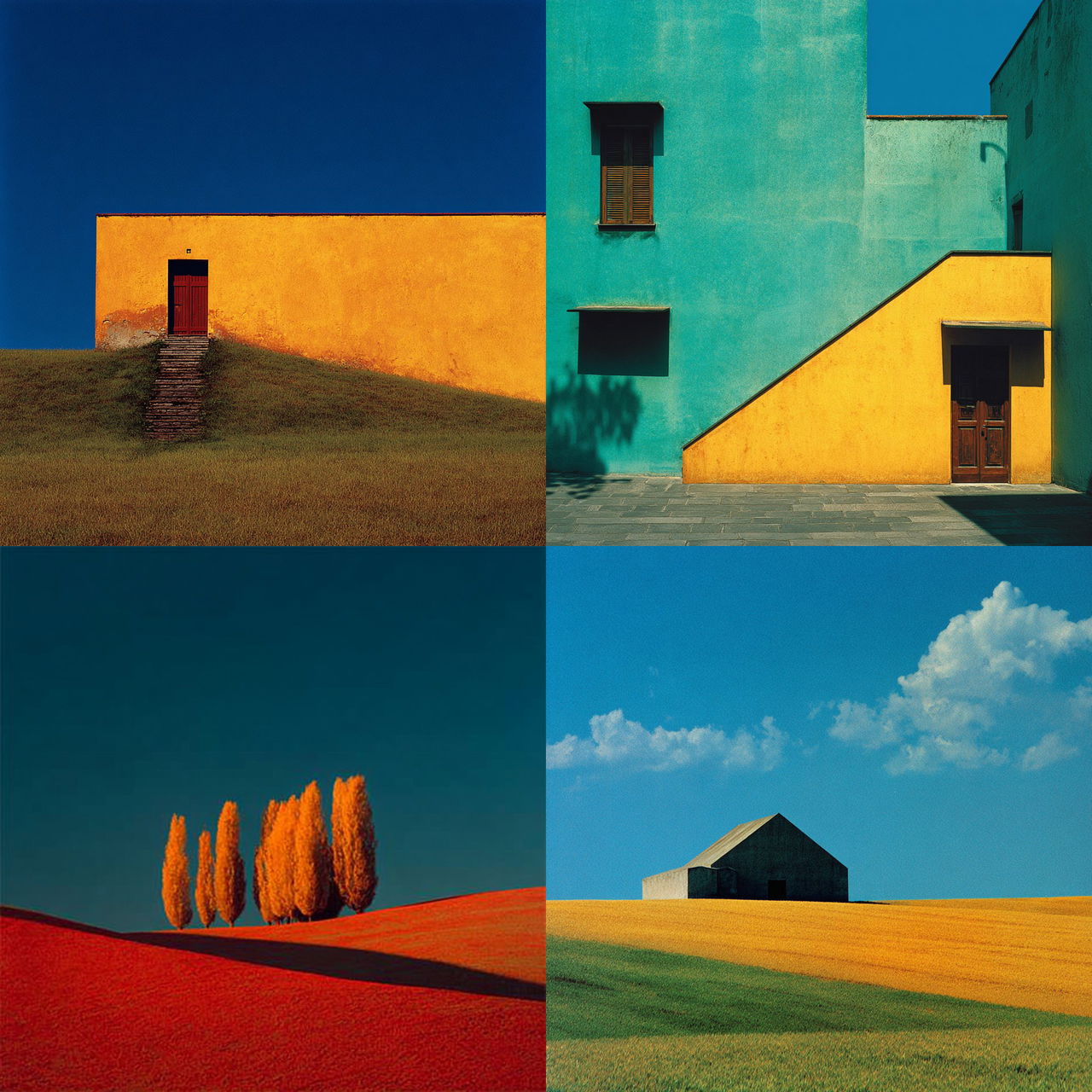 Franco Fontana style, Midjourney V7, render 1 of 4
