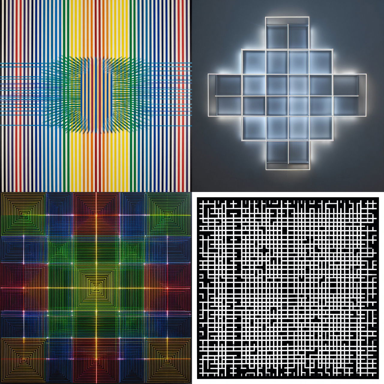 Francois Morellet style, Midjourney V7, render 1 of 4