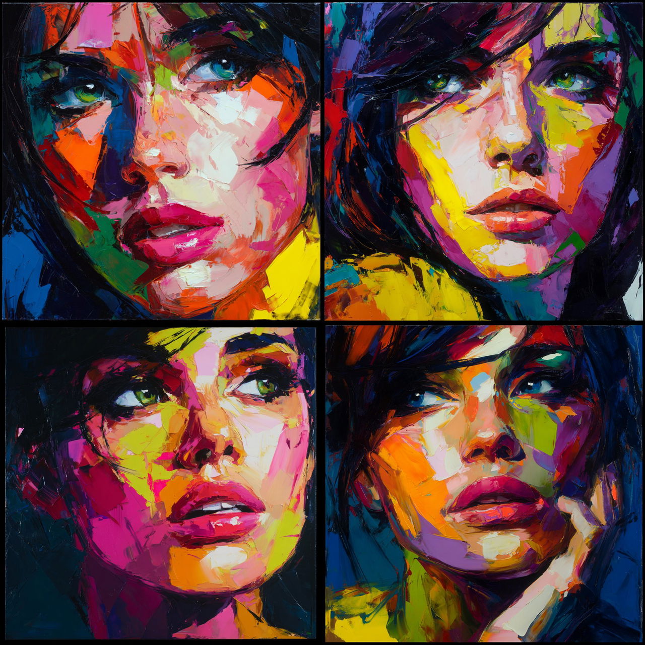 Francoise Nielly style, Midjourney V7, render 1 of 4