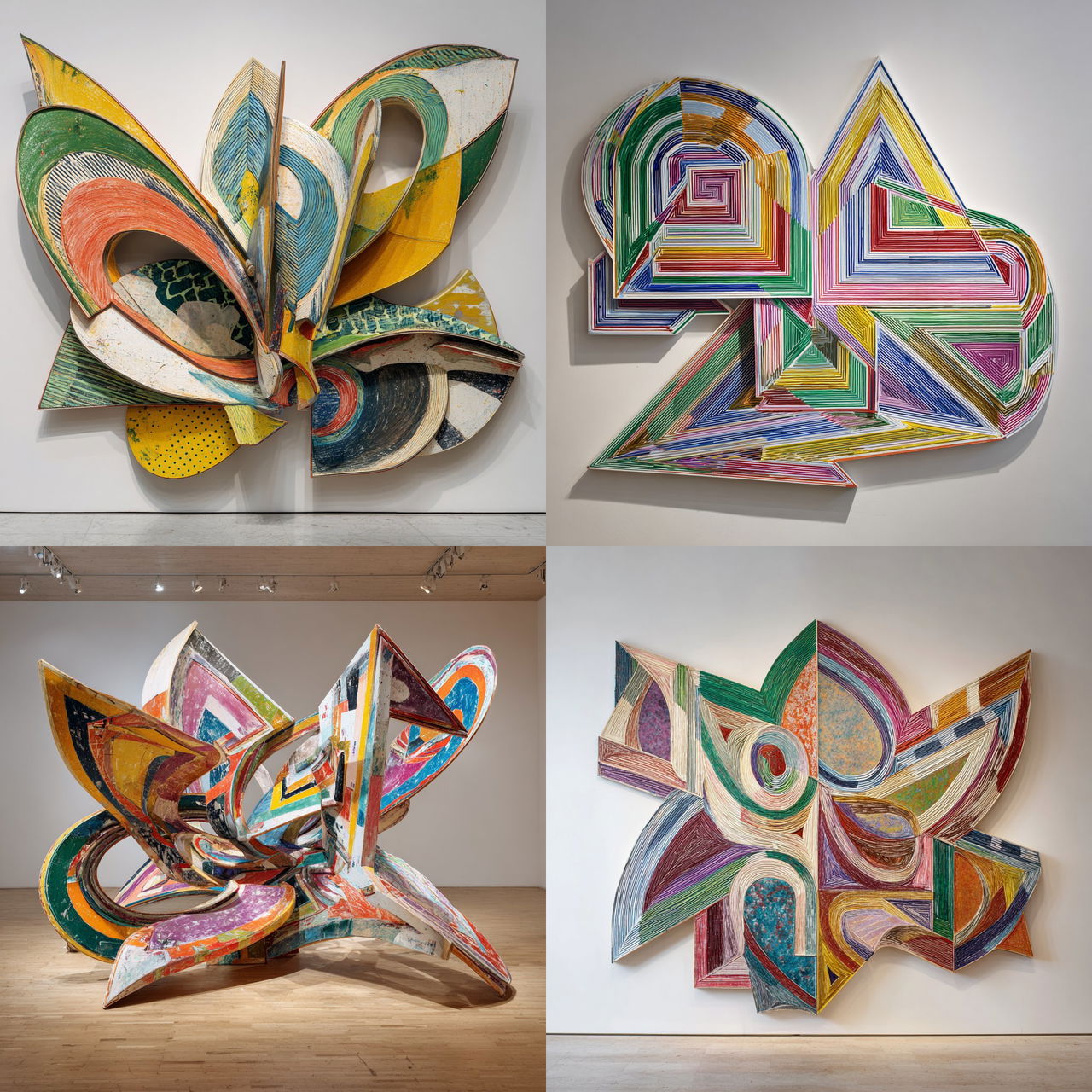 Frank Stella style, Midjourney V7, render 1 of 4