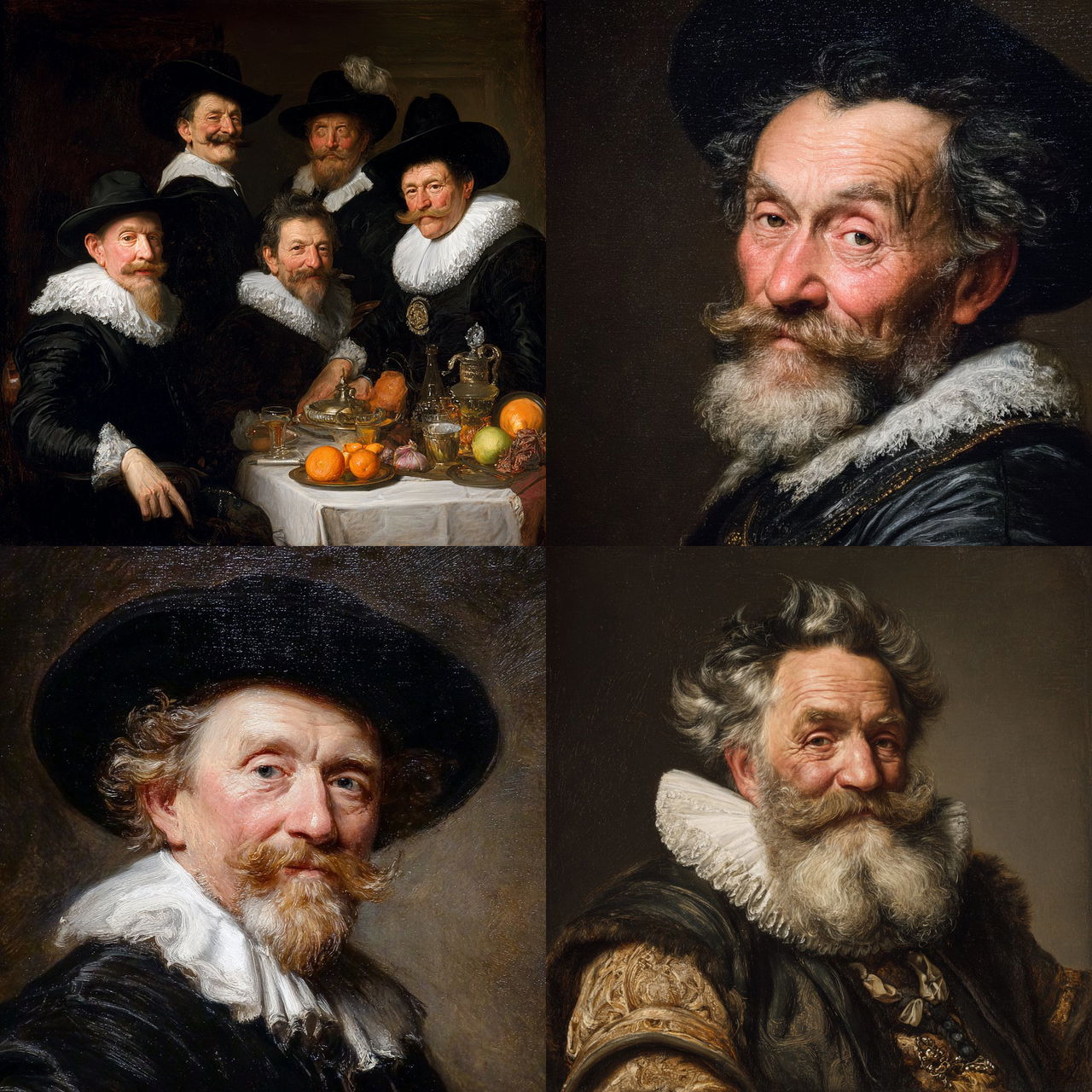 Frans Hals style, Midjourney V7, render 1 of 4
