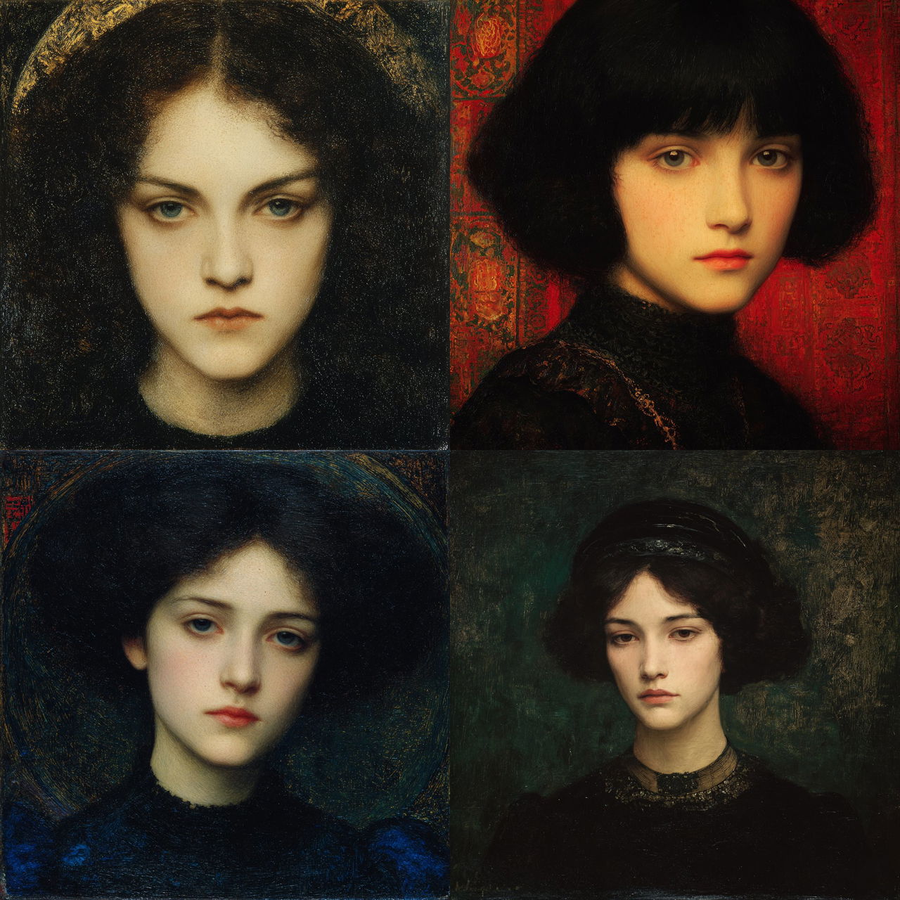Franz von Stuck style, Midjourney V7, render 1 of 4