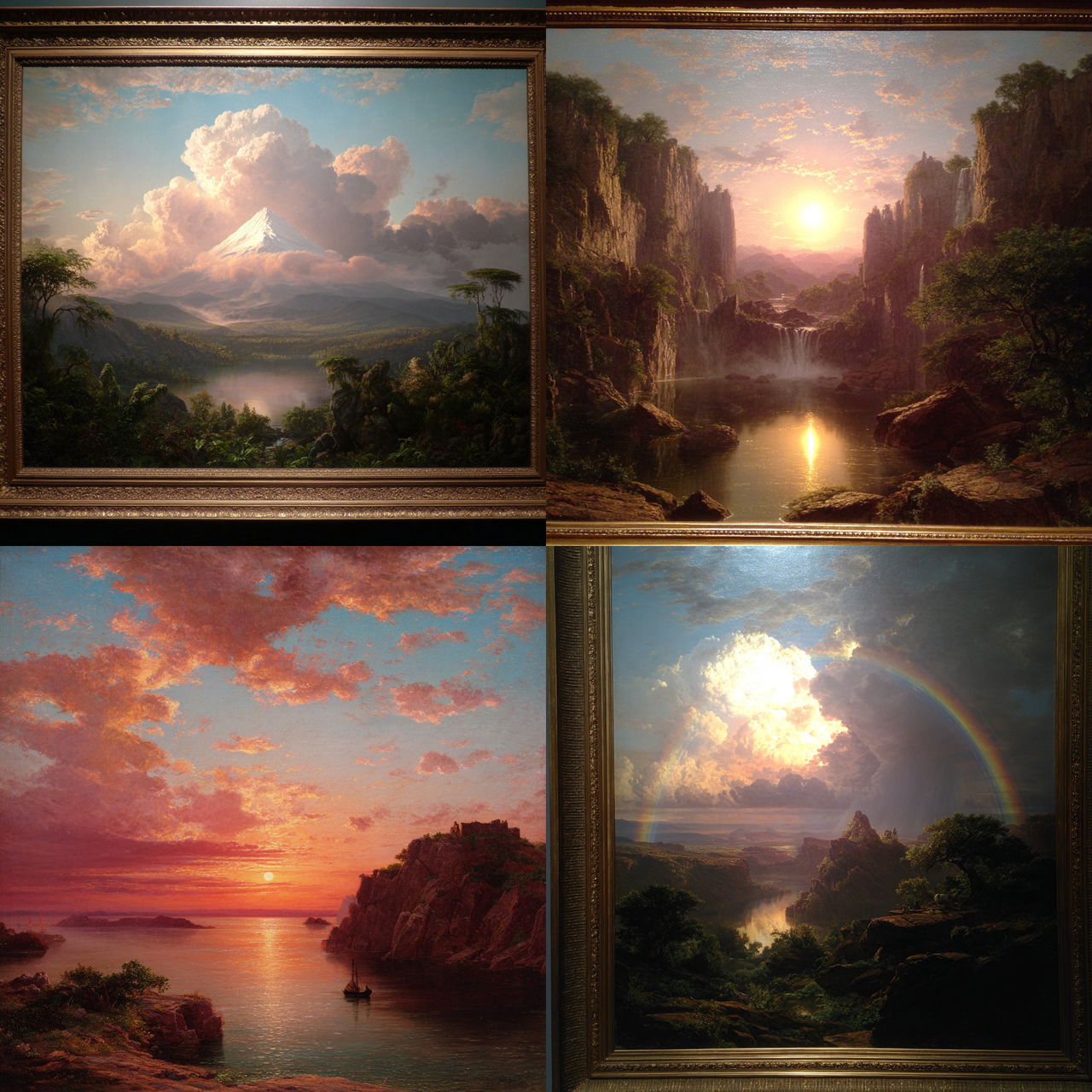 Frederic Edwin Church style, Midjourney V7, render 1 of 4
