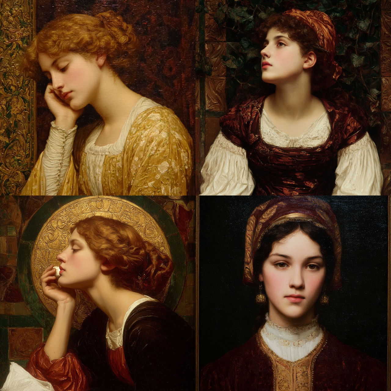 Frederic Leighton style, Midjourney V7, render 1 of 4