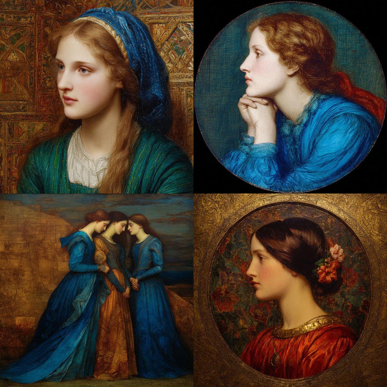 Frederic William Burton style, Midjourney V7, render 1 of 4